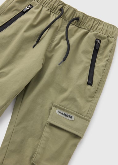 Boys Khaki Sporty Cargo Trousers (1-7yrs)