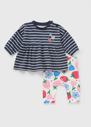 Baby Multicolour Strawberry Top & Legging Set (Newborn-23mths)