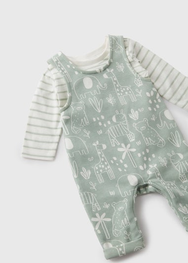 Baby Green Animal Dungaree (Newborn-23mths)