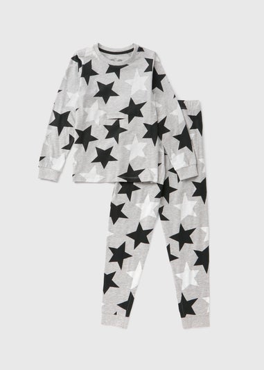 Boys Grey Star Pyjama Set (1-13yrs)