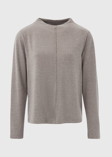 Et Vous Grey Front Seam Knit Jumper