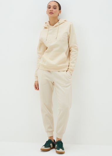 Papaya Petite Cream Cuffed Jogging Bottoms