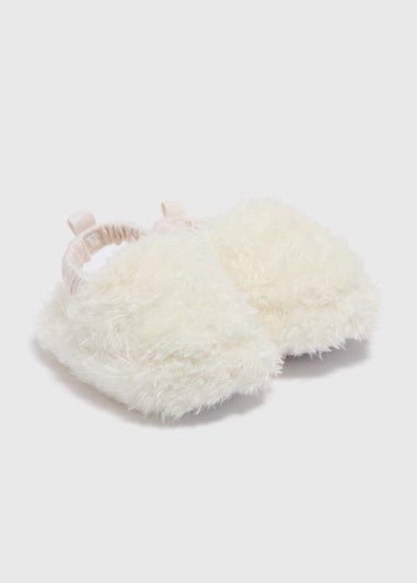 Baby Cream Fleece Slippers (Newborn-18mths)