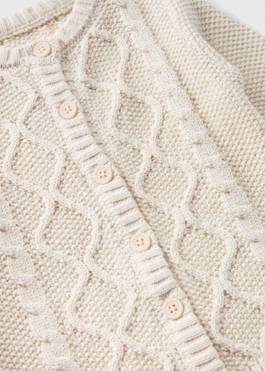 Baby Cream Knitted Cardigan (Newborn-23mths)