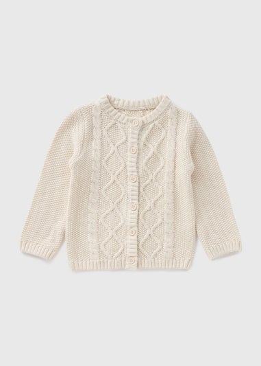 Baby Cream Knitted Cardigan (Newborn-23mths)