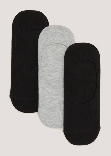 3 Pack Black & Grey Footsies