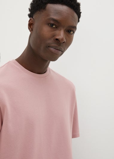 Pink Textured T-Shirt