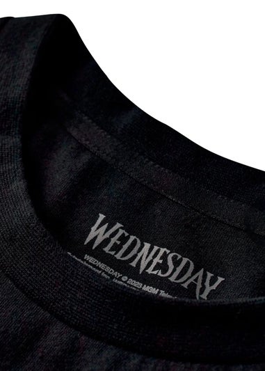 Wednesday Black/White Crest Logo T-Shirt