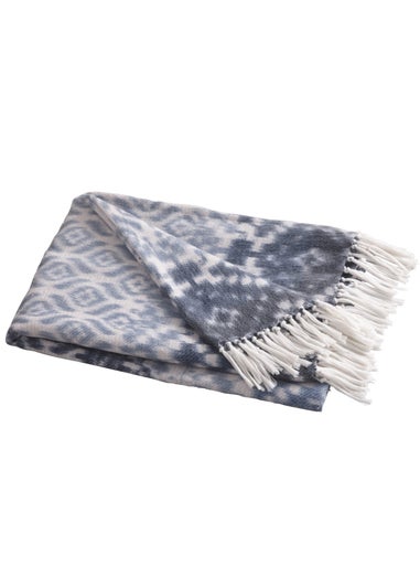 Appletree Hygge Sakari Tassled Blue Throw