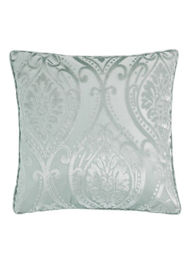 Curtina Chateau Jacquard Blue Filled Cushion (43cm x 43cm)