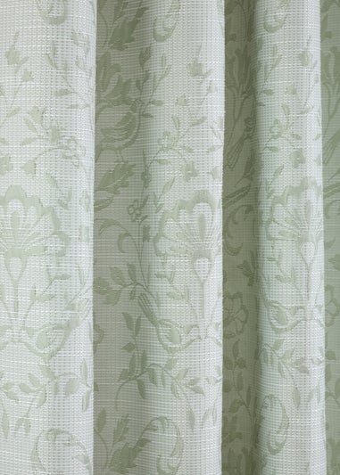 Curtina Marple Thermal Green Eyelet Curtains