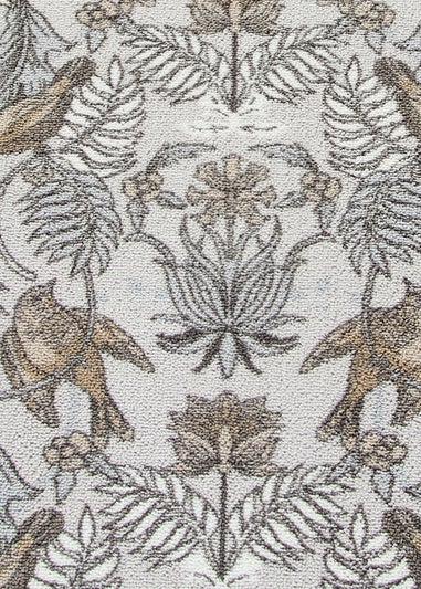 Dreams & Drapes Design Finch & Flower Non-Slip Natural Washable Rug