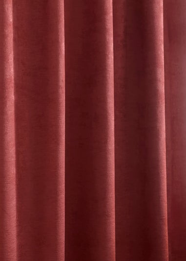 Fusion Galaxy Dim out Woven Red Pencil Pleat Curtains