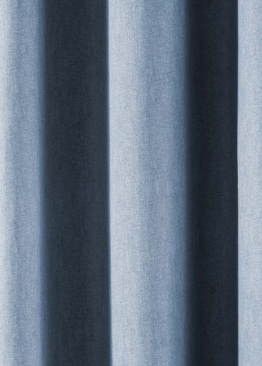 Fusion Sorbonne Blue Eyelet Curtains