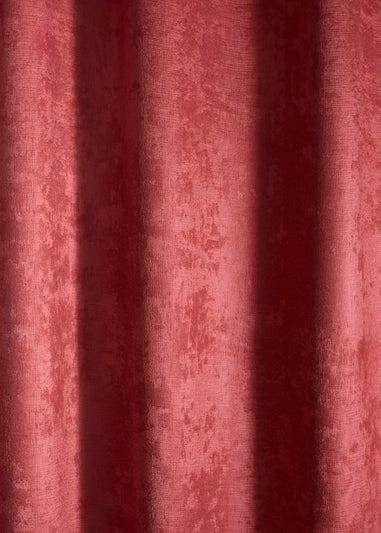 Fusion Strata Dim out Woven Terracotta Eyelet Curtains