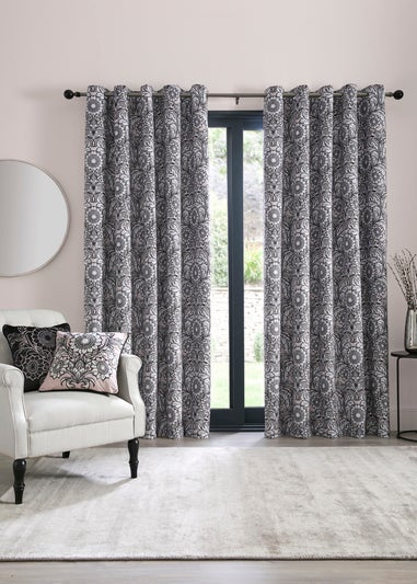 Laurence Llewelyn-Bowen Romilly Blackout Natural Eyelet Curtains