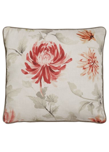 Dreams & Drapes Curtains Nadia Red Filled Cushion (43cm x 43cm)