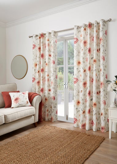 Dreams & Drapes Curtains Nadia Red Filled Cushion (43cm x 43cm)