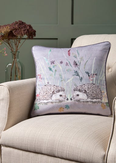 Dreams & Drapes Lodge Colville Hedgehog Grey Filled Cushion (43cm x 43cm)