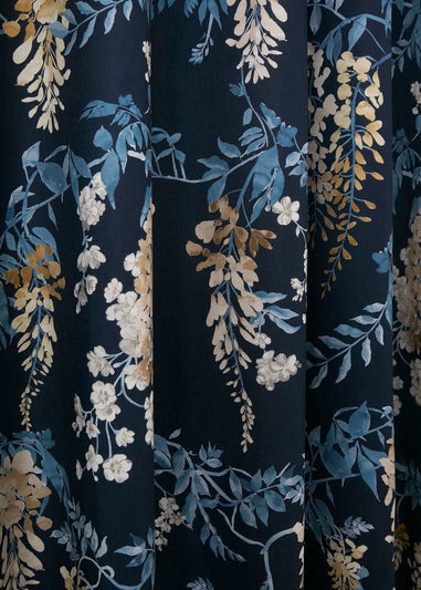 Dreams & Drapes Curtains Wisteria Navy Eyelet Curtains