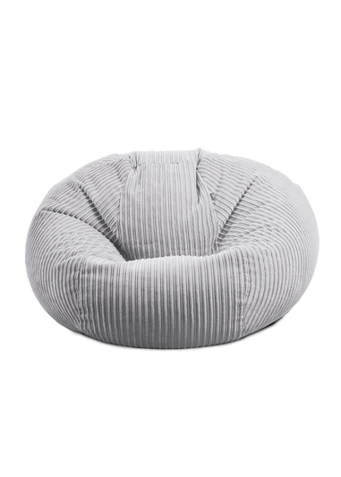 rucomfy Jumbo Cord Goliath Platinum Grey Beanbag