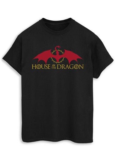 Game Of Thrones House Of The Dragon Logo Black T-Shirt