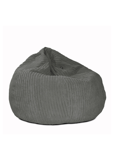 rucomfy Jumbo Cord Slouchbag Slate Grey Beanbag