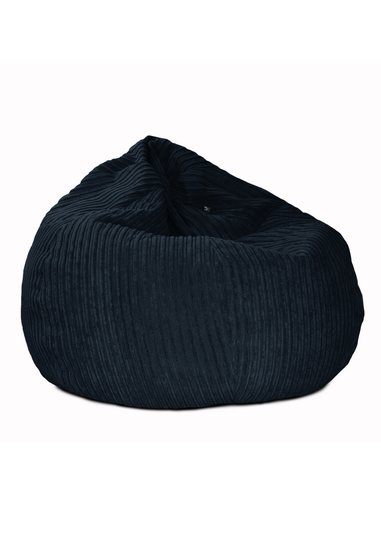 rucomfy Jumbo Cord Slouchbag Navy Blue Beanbag