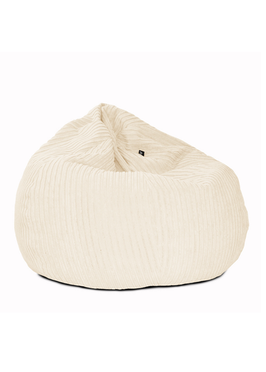 rucomfy Jumbo Cord Slouchbag Ivory Beanbag