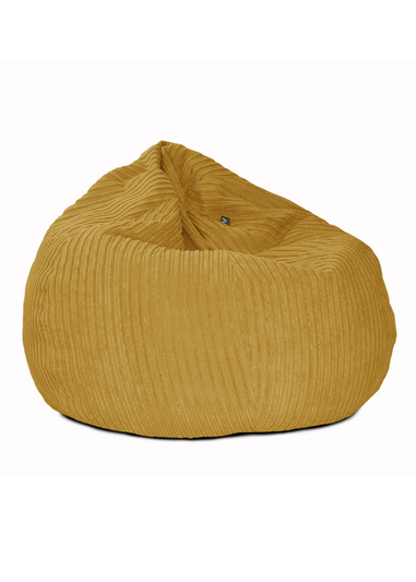 rucomfy Jumbo Cord Slouchbag Mustard Beanbag