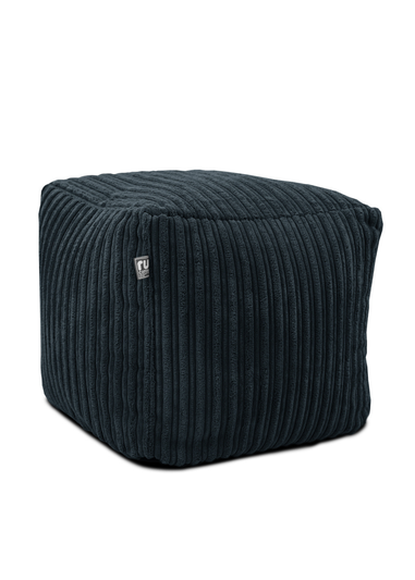 rucomfy Jumbo Cord Cube Navy Blue Beanbag