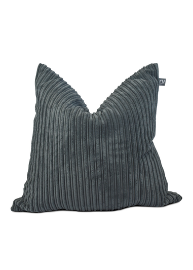 rucomfy Jumbo Cord Floor Cushion Slate Grey Beanbag