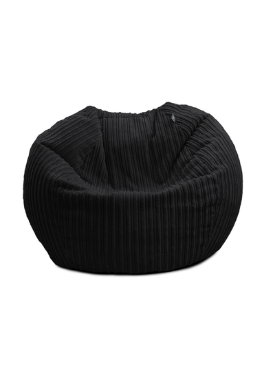 rucomfy Jumbo Cord Mini Slouchbag Black Beanbag