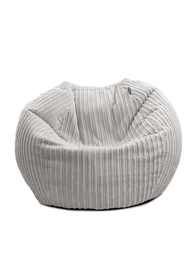 rucomfy Jumbo Cord Mini Slouchbag Platinum Grey Beanbag