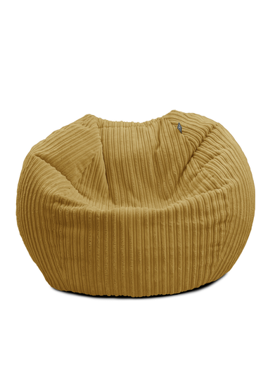 rucomfy Jumbo Cord Mini Slouchbag Mustard Beanbag