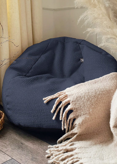 rucomfy Waffle Mini Slouchbag Navy Blue Beanbag