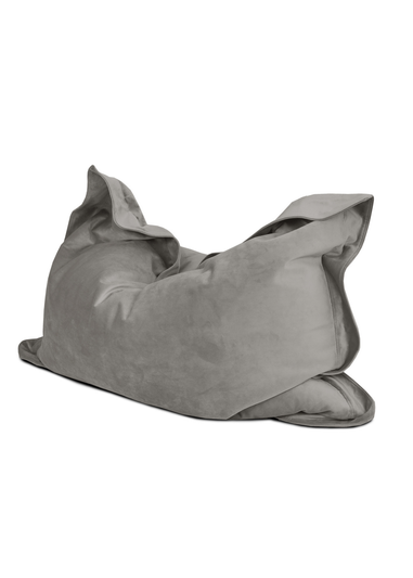 rucomfy Velvet Junior Squarbie Pebble Grey Beanbag