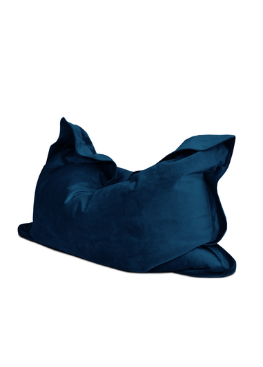 rucomfy Velvet Junior Squarbie Peacock Blue Beanbag