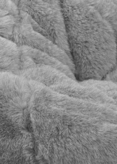 rucomfy Faux Fur Hygge Grey Beanbag