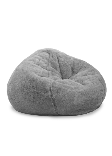 rucomfy Faux Fur Hygge Grey Beanbag