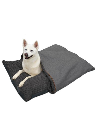 rucomfy Jumbo Cord Burrower Large Slate Grey Pet Bed