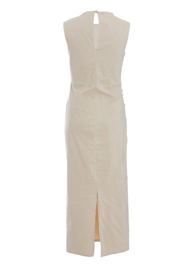 Quiz Stone Ruched Midi Dress