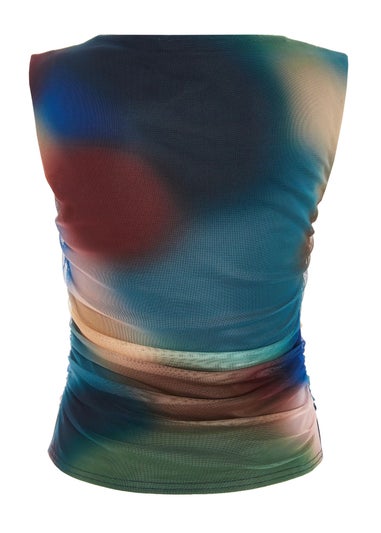 Quiz Multi Brushstroke Print Sleeveless Top