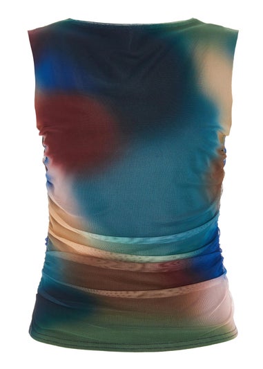 Quiz Multi Brushstroke Print Sleeveless Top