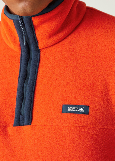 Regatta Orange Men's Callide Half Zip Fleece