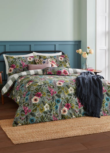 Wylder Blue Floral Hidcote Manor Botanical Duvet Cover Set