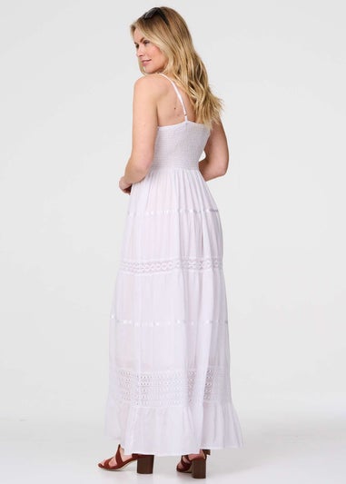 Izabel London White Broderie Anglaise Cami Maxi Dress