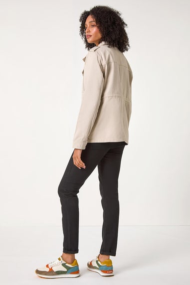 Roman Stone Funnel Neck Cotton Jacket