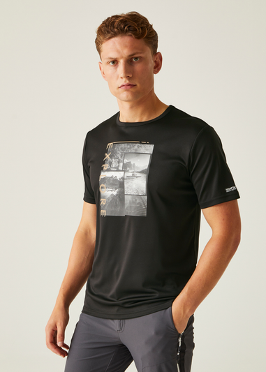 Regatta Black Fingal VIII Graphic Print T-Shirt