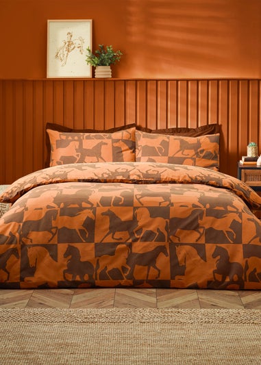 furn. Tan Herve Reversible Duvet Cover Set